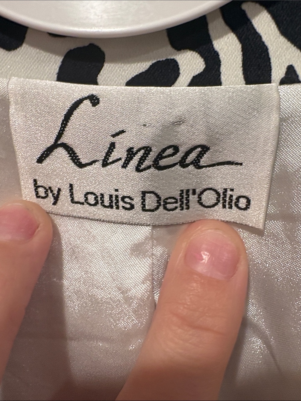 Linea by Louis Dell'Olio Black and White Animal Print Blazer ptp 20 - Picture 2 of 7